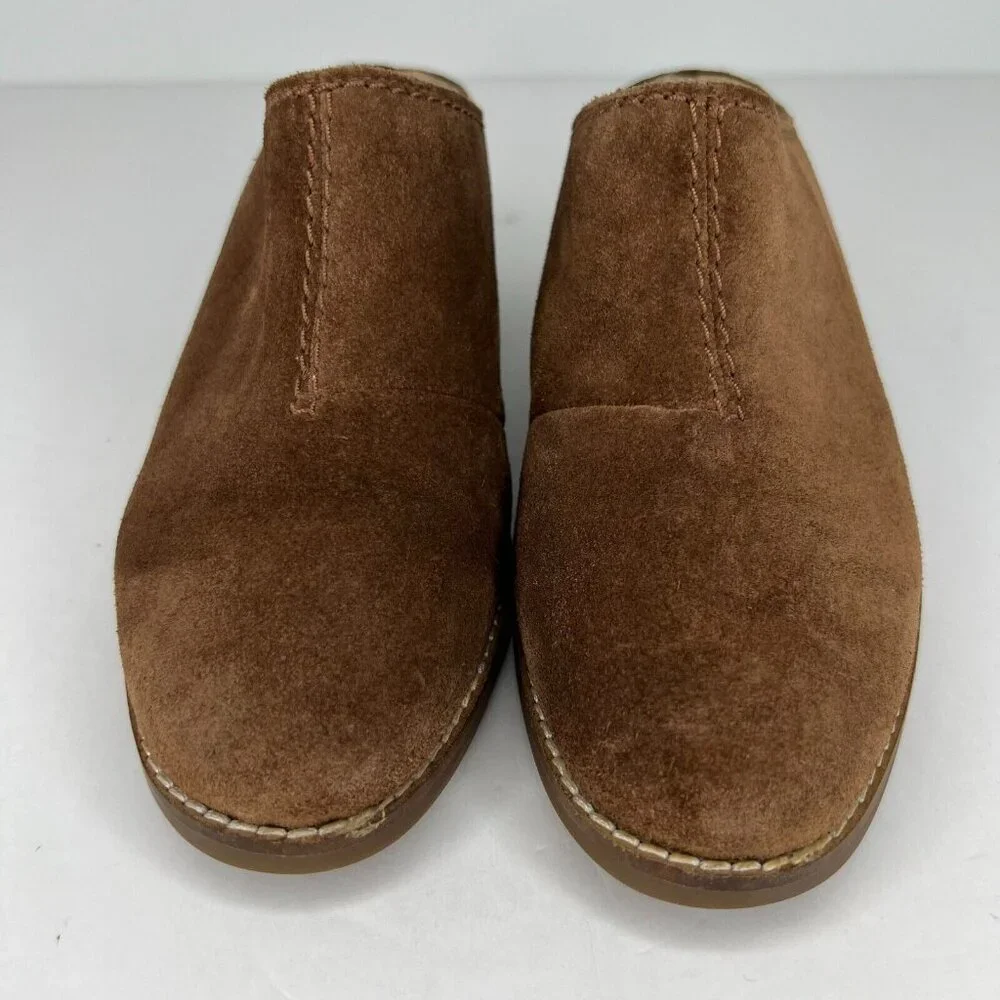 Cole Haan Womens W14844 Brown Faux Suede Block Heel Size 7 Slip-On Mules - Picture 3 of 11